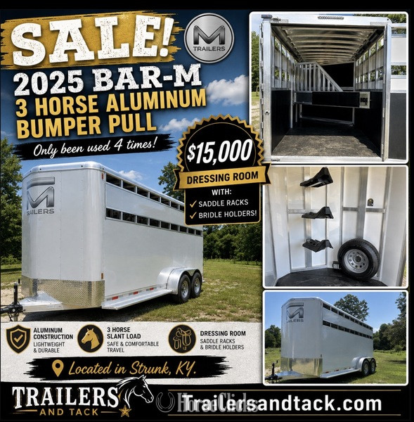2024 Bar M SS730-H Bumper Pull Horse Trailer in Kentucky