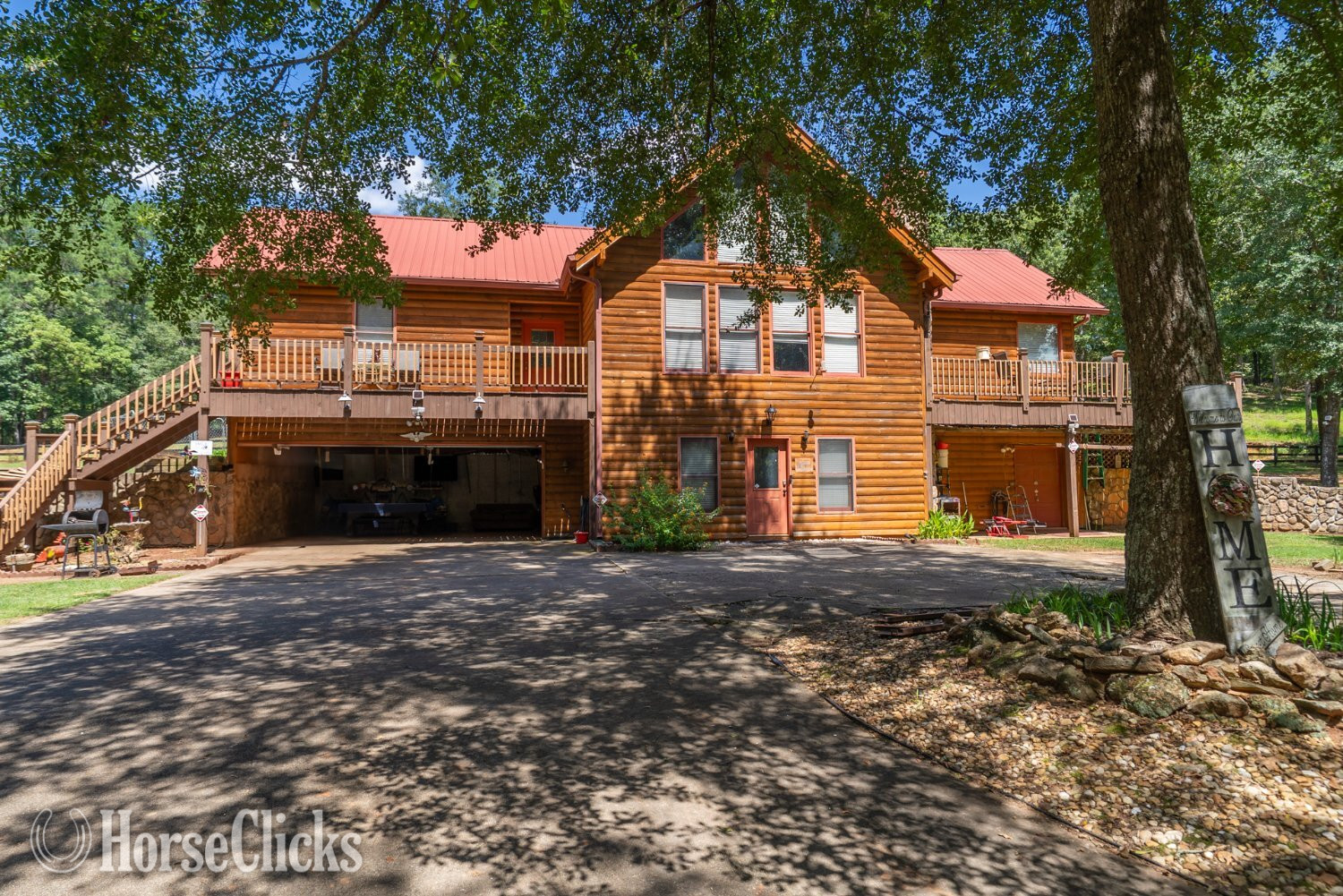 Log cabin on 17 acres