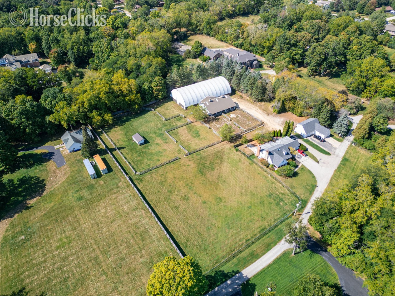 Gated Equestrian Property With Arena & Horse Barn & Home Site! - Land For Sale in Illinois