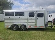 2026 Exiss Trailers Exhibitor 6 Pen Mini Combo 615W Bumper Pull Livestock Trailer