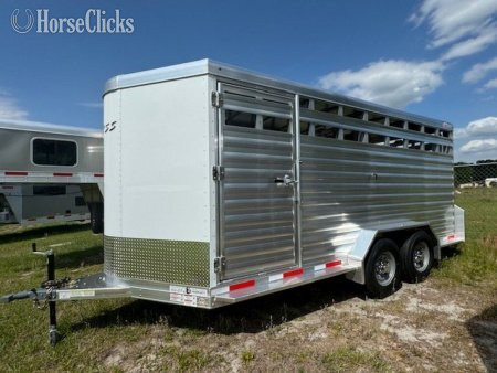 2026 Exiss Trailers STC 716 Bumper Pull Livestock Trailer