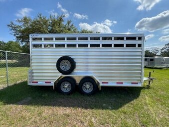 2026 Exiss Trailers STC 716 Bumper Pull Livestock Trailer