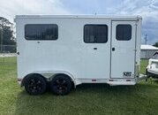 2025 Bar M 2025 Bar-M Trailers  2H Straight Load Horse Trailer Bumper Pull Horse Trailer