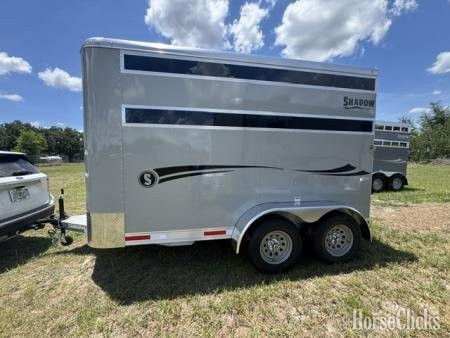 Shadow Trailers 2027 Shadow Stablemate 2H Stock Horse Trailer W/ Plexi Bumper Pull Horse Trailer