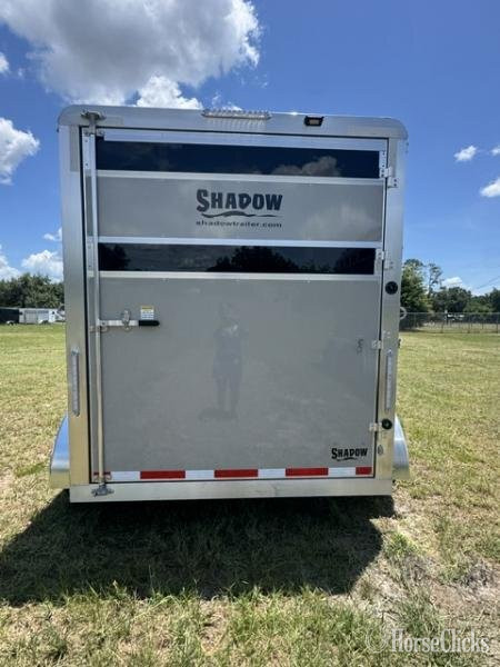 Florida Shadow Trailers 2027 Shadow Stablemate 2H Stock Horse Trailer W/ Plexi Bumper Pull Horse Trailer