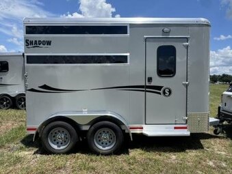 Shadow Trailers 2027 Shadow Stablemate 2H Stock Horse Trailer W/ Plexi Bumper Pull Horse Trailer