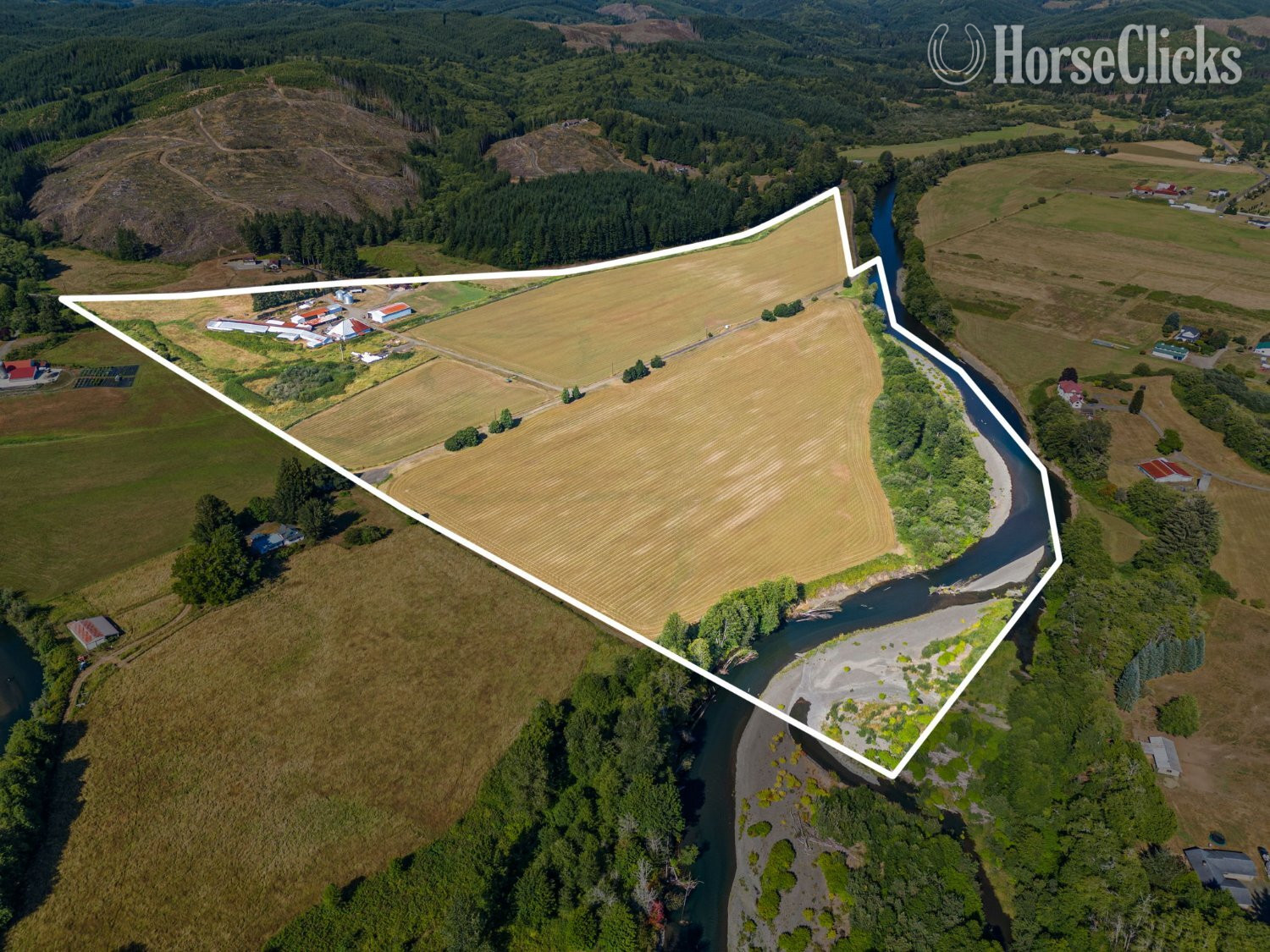 This 93-ac farm has 3 parcels, 2 homes, barns, and outbuildings. - Farms