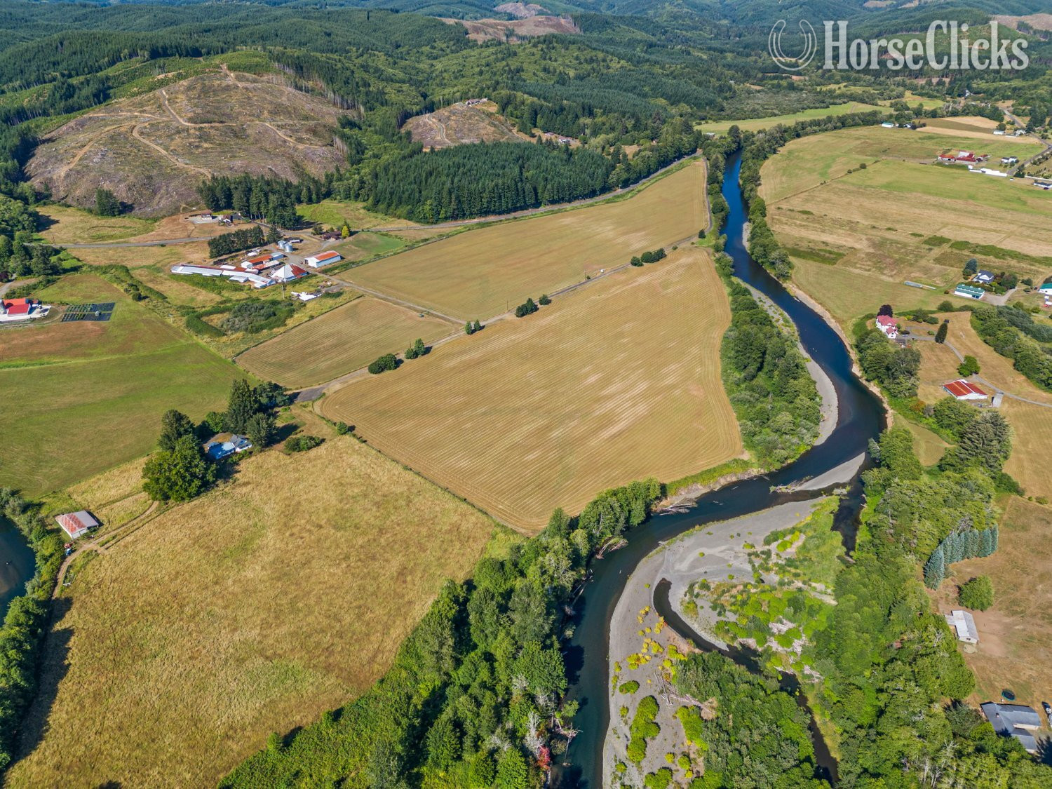This 93-ac farm has 3 parcels, 2 homes, barns, and outbuildings. Washington