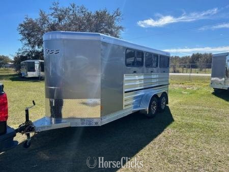 2026 Exiss Trailers 2026 Exiss 615W Mini Combo Bumper Pull Livestock Trailer