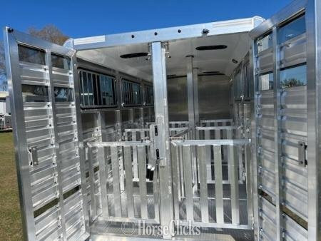 2026 Exiss Trailers 2026 Exiss 615W Mini Combo Bumper Pull Livestock Trailer - Livestock Trailers