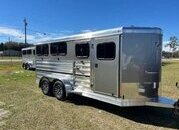 2026 Exiss Trailers 2026 Exiss 615W Mini Combo Bumper Pull Livestock Trailer
