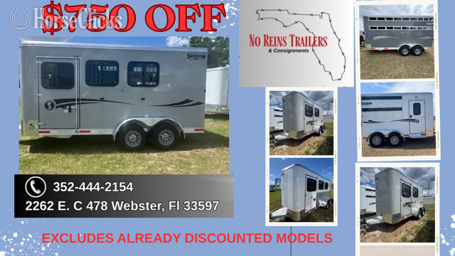 2026 Shadow Trailers Stablemate 2H Stock Combo w/ Escape Door Bumper Pull Horse Trailer in Florida