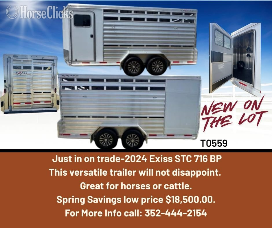 2024 Exiss Trailers STC 716 Bumper Pull Horse Trailer in Florida