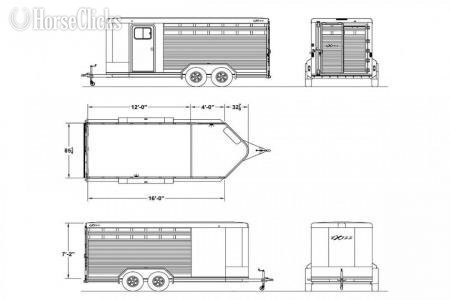 Horse Trailers - 2024 Exiss Trailers STC 716 Bumper Pull Horse Trailer