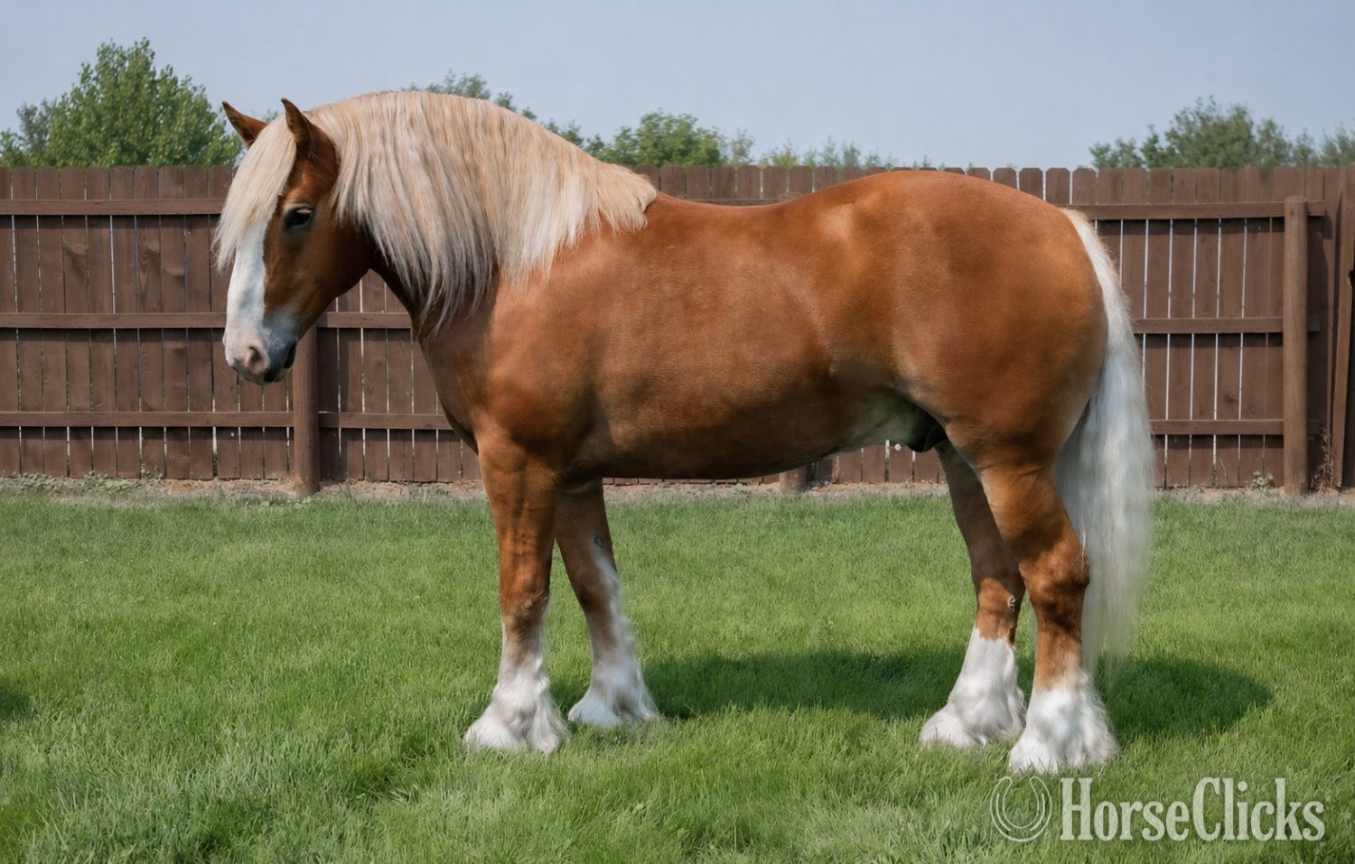 "Shorty " Chestnut Gelding Draft - Draft in Montana