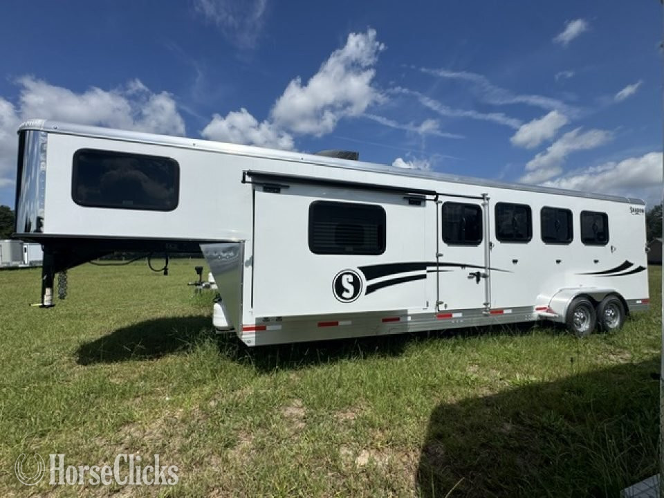 2027 Shadow Trailers 2027 Shadow Pro Series 4H 9' LQ with Slide Horse Trailer Gooseneck Horse Trailer in Florida