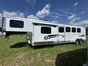 2027 Shadow Trailers 2027 Shadow Pro Series 4H 9' LQ with Slide Horse Trailer Gooseneck Horse Trailer