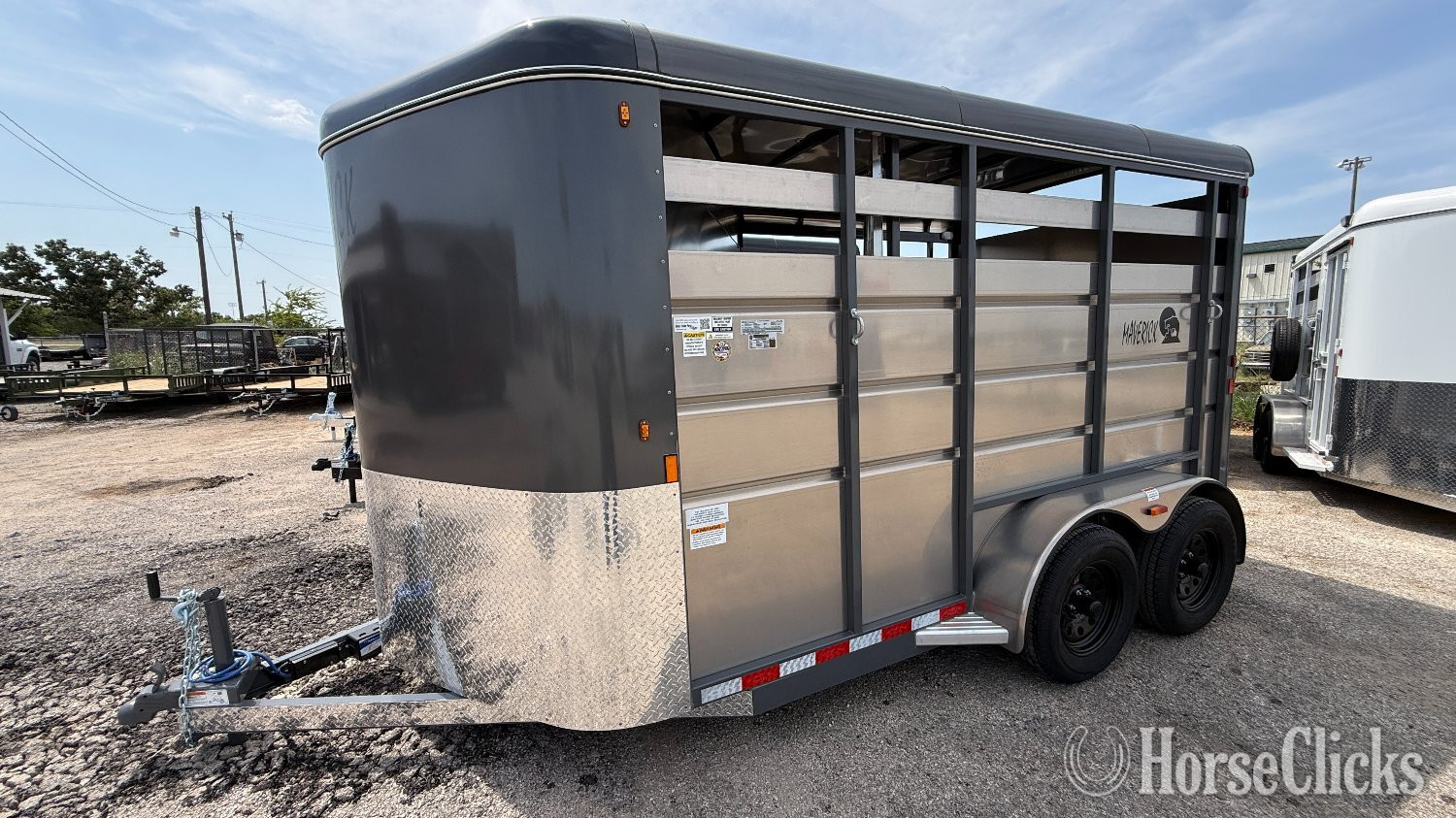 2027 Maverick Trailers 2027 Maverick HS 2 Horse Aluminum & Steel 2400 lbs empty Bumper Pull Horse Trailer
