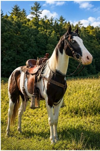 "ZERO" Black Gelding Spotted Saddle