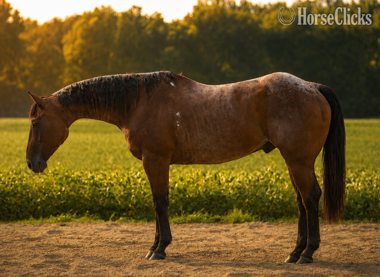 Indiana "BOONE" Bay Roan Gelding Quarter Horse