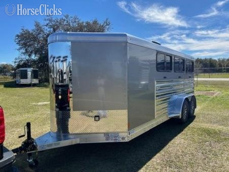 2026 Exiss Trailers Exhibitor 716W Bumper Pull Livestock Trailer