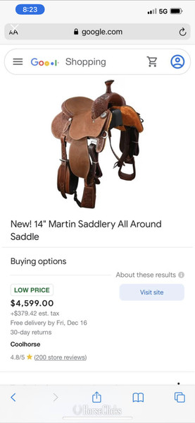 15.5" Martin Saddlery Western Saddle - Western Saddles